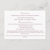 Elegant Two Hearts Catholic Wedding  エンクロージャーカード (裏面)