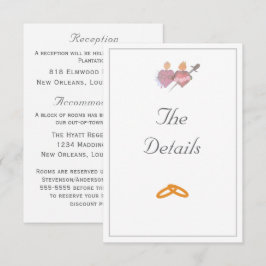 Elegant Two Hearts Catholic Wedding エンクロージャーカード