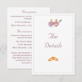 Elegant Two Hearts Catholic Wedding エンクロージャーカード