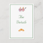 Elegant Two Hearts Catholic Wedding  エンクロージャーカード (正面)