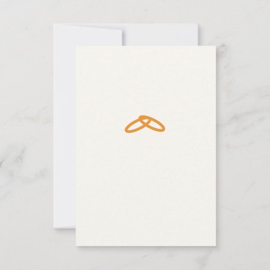 Elegant Two Hearts Catholic Wedding  出欠カード (裏面)