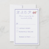 Elegant Two Hearts Catholic Wedding 出欠カード (正面)