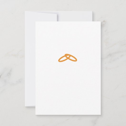 Elegant Two Hearts Catholic Wedding 出欠カード (裏面)