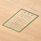 Elegant Two Hearts Catholic Wedding Invitation アクリル招待状 (レイダウン)