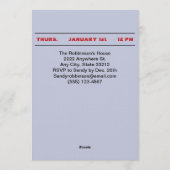 Elegant Two Photo Happy New Year’s Dinner Party 招待状 (裏面)