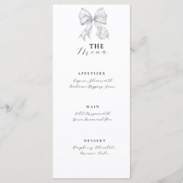 Elegant, tying the Bow  bridal shower メニュー