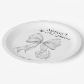 Elegant, tying the knot bridal showePlato de papel ペーパープレート (アングル)