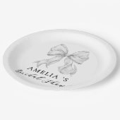 Elegant, tying the knot bridal showePlato de papel ペーパープレート (アングル)