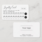 Elegant Typography Coffee Loyalty Card ロイヤリティカード (正面/裏面)