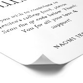 Elegant Typography Collage Fund QR CODE Graduation ポスター (角)