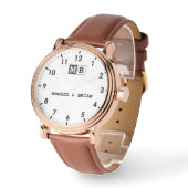 Elegant typography custom name wristwatch Romantic 腕時計 (傾斜)