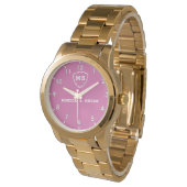 Elegant typography custom name wristwatch Romantic 腕時計 (アングル)