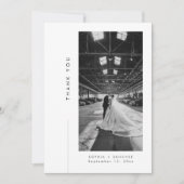 Elegant Typography Formal Wedding Photo サンキューカード (正面)