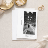 Elegant Typography Formal Wedding Photo サンキューカード