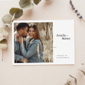 Elegant Typography Horizontal Photo Wedding 招待状