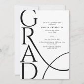 Elegant Typography Modern 2026 Graduation Party 招待状 (正面)