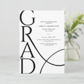 Elegant Typography Modern 2026 Graduation Party 招待状 (スタンド正面)