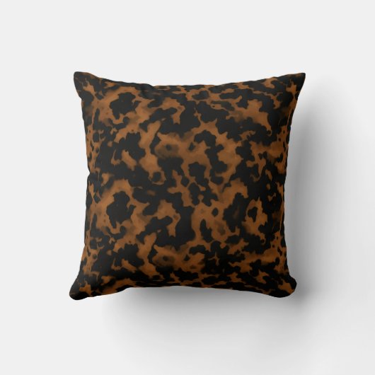 Elegant Typography Monogram Tortoise Shell  クッション (裏面)