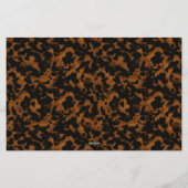 Elegant Typography Monogram Tortoise Shell 便箋 (裏面)