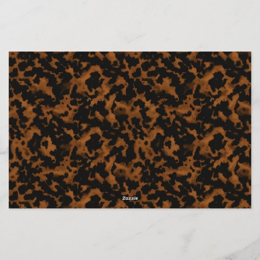 Elegant Typography Monogram Tortoise Shell 便箋 (裏面)