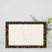 Elegant Typography Monogram Tortoise Shell 便箋 (スタンド正面)