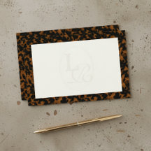 Elegant Typography Monogram Tortoise Shell