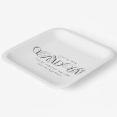 Elegant Typography Old Money Graduation WHITE ペーパープレート (傾斜あり)