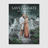Elegant Typography Photo Save the Date Magnet Card (正面)
