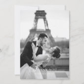 Elegant Typography Photo Wedding サンキューカード (正面)