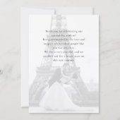 Elegant Typography Photo Wedding サンキューカード (裏面)