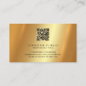 Elegant Typography Script Monogram Glamour Gold 名刺 (裏面)