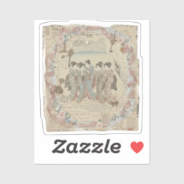 Elegant Ukiyoe Collage Art – Vintage JP Beauty シール