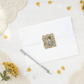 Elegant Ukiyoe Collage Art – Vintage JP Beauty スクエアシール