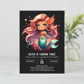 Elegant Underwater Mermaid Birthday 招待状 (スタンド正面)