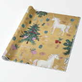 Elegant Unicorn Wrapping Paper  ラッピングペーパー (アンロールド)
