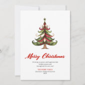 Elegant Unique Christmas Tree Greeting Template シーズンカード (正面)