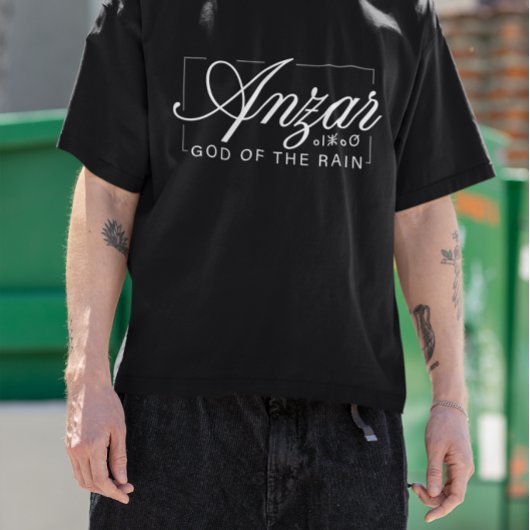 Elegant Urban Script Anzar North African Mythology Tシャツ