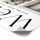 Elegant Vacation Rental Host Photo QR Welcome Sign ポスター (角)