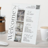 Elegant Vacation Rental Host Photo QR Welcome Sign 台座サイン (インサイチュ)