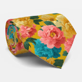 Elegant Valentine Gifts For Dad Peonies Flower ネクタイ (ロール)