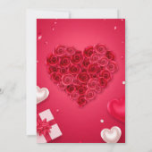 Elegant Valentine’s Day Party Invitation 招待状 (裏面)