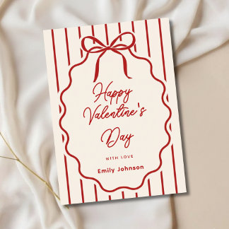 Elegant Valentine’s Day Personalized Greeting Card シーズンカード