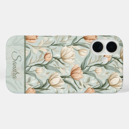 Elegant Valentine'S Day Gift Tulip Floral Custom Case-Mate iPhoneケース (裏面 (横))