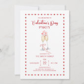 Elegant Valentine's day party 招待状 (正面)