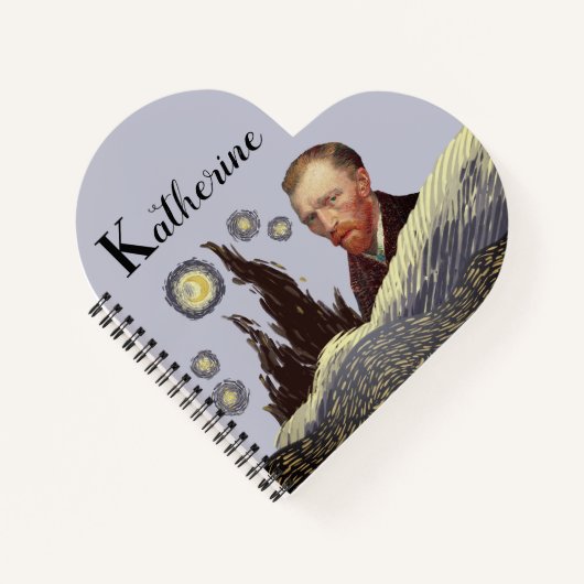 ELEGANT VanGogh editable Katherine name ノートブック (正面)