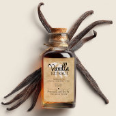 Elegant Vanilla Extract Homemade ワインラベル
