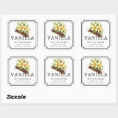 Elegant Vanilla Soy Wax Candle Business Label スクエアシール (シート)