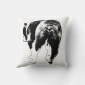 Elegant Vector Bulldog, Winter Edit クッション (裏面)