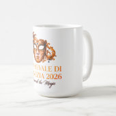 Elegant Venetian Mask Ceramic Mug コーヒーマグカップ (正面右)