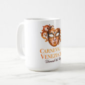 Elegant Venetian Mask Ceramic Mug コーヒーマグカップ (正面左)